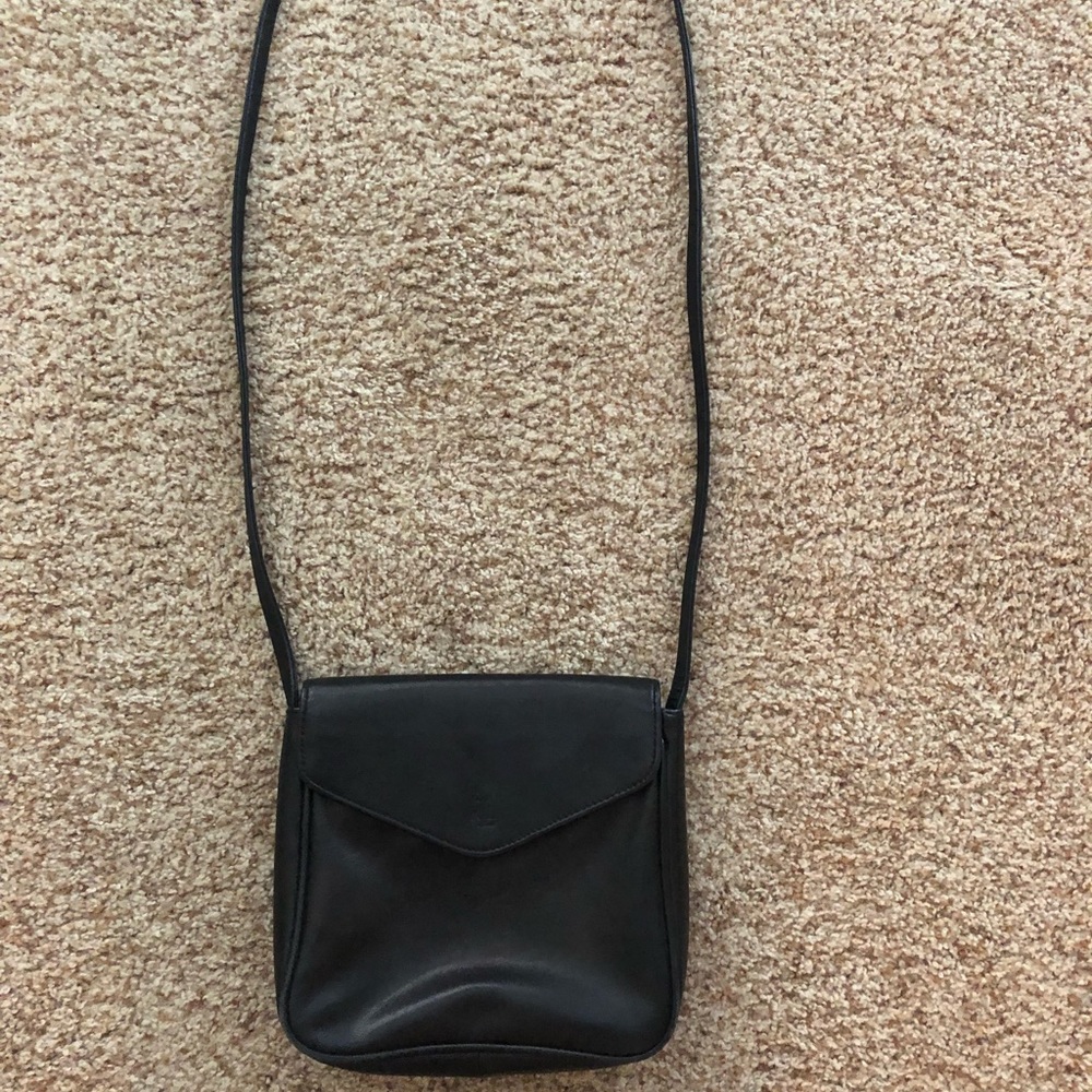 Black leather Ralph Lauren Crosby body bag